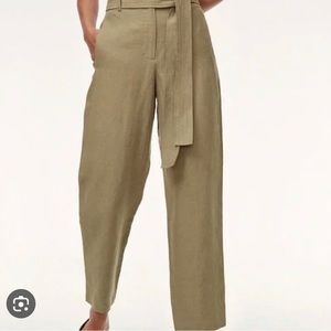 Wilfred Jallade Front-tie Pant — LINEN, Darker Green